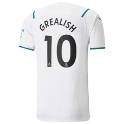 Camisola Manchester City Jack Grealish 10 Equipamento Segundo 2021-2022 Manga Curta